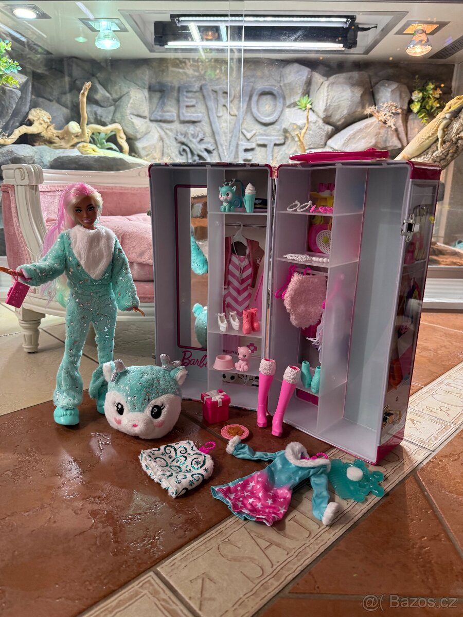 Panenka měnící Barbie Cutie Reveal+ šatní skříň doplňky a ob - 2