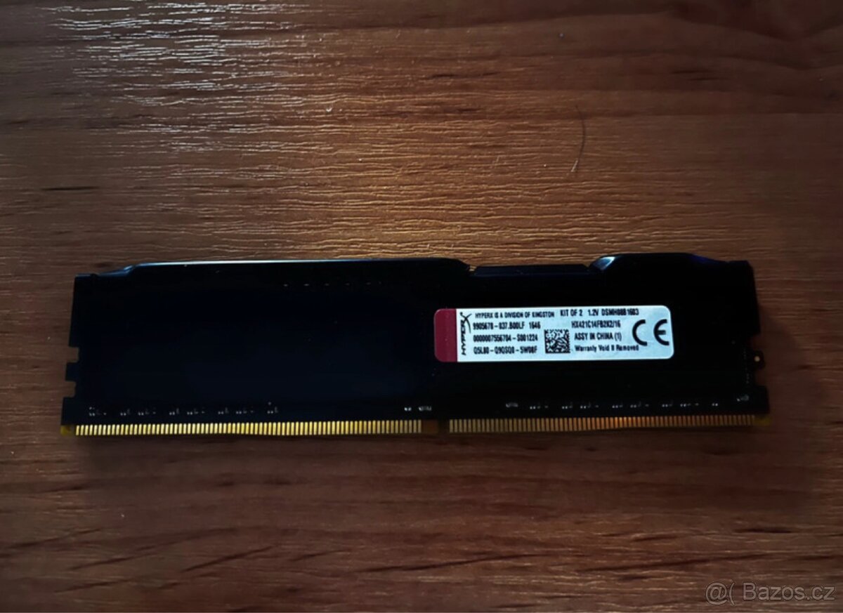 8gbd paměti RAM 1x8gb HyperX Fury DDR4 - 2