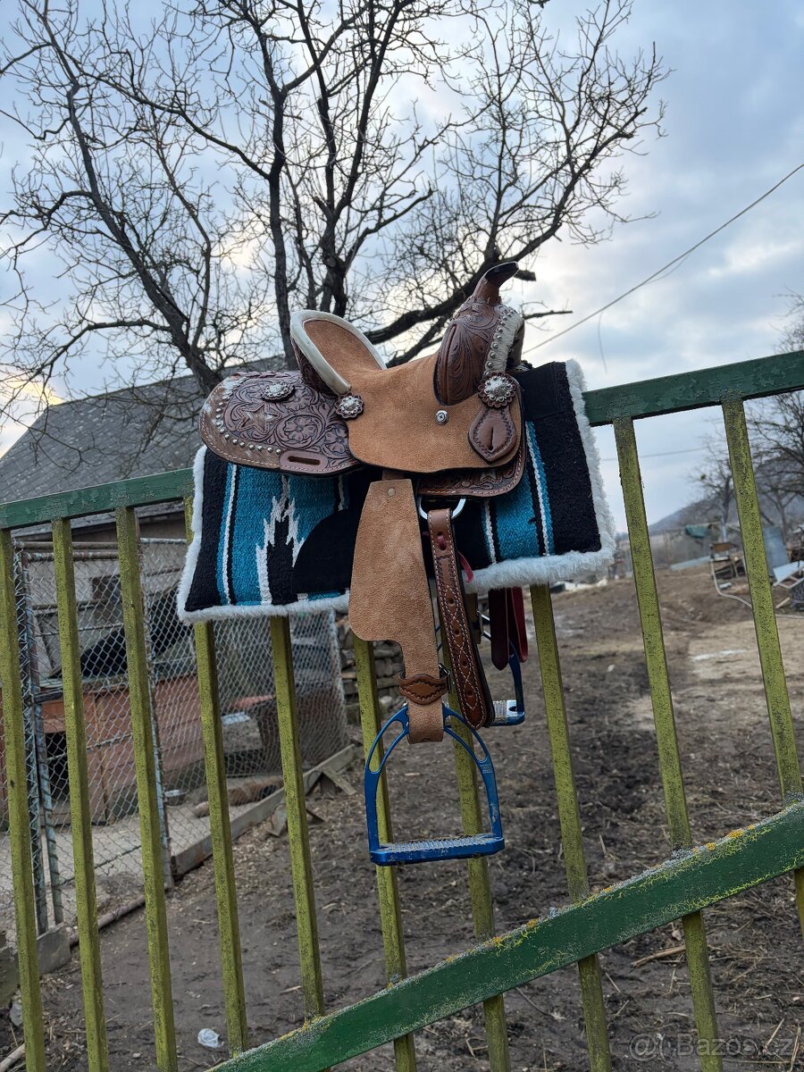 Westernové detské sedielko, pony, shetty - 2