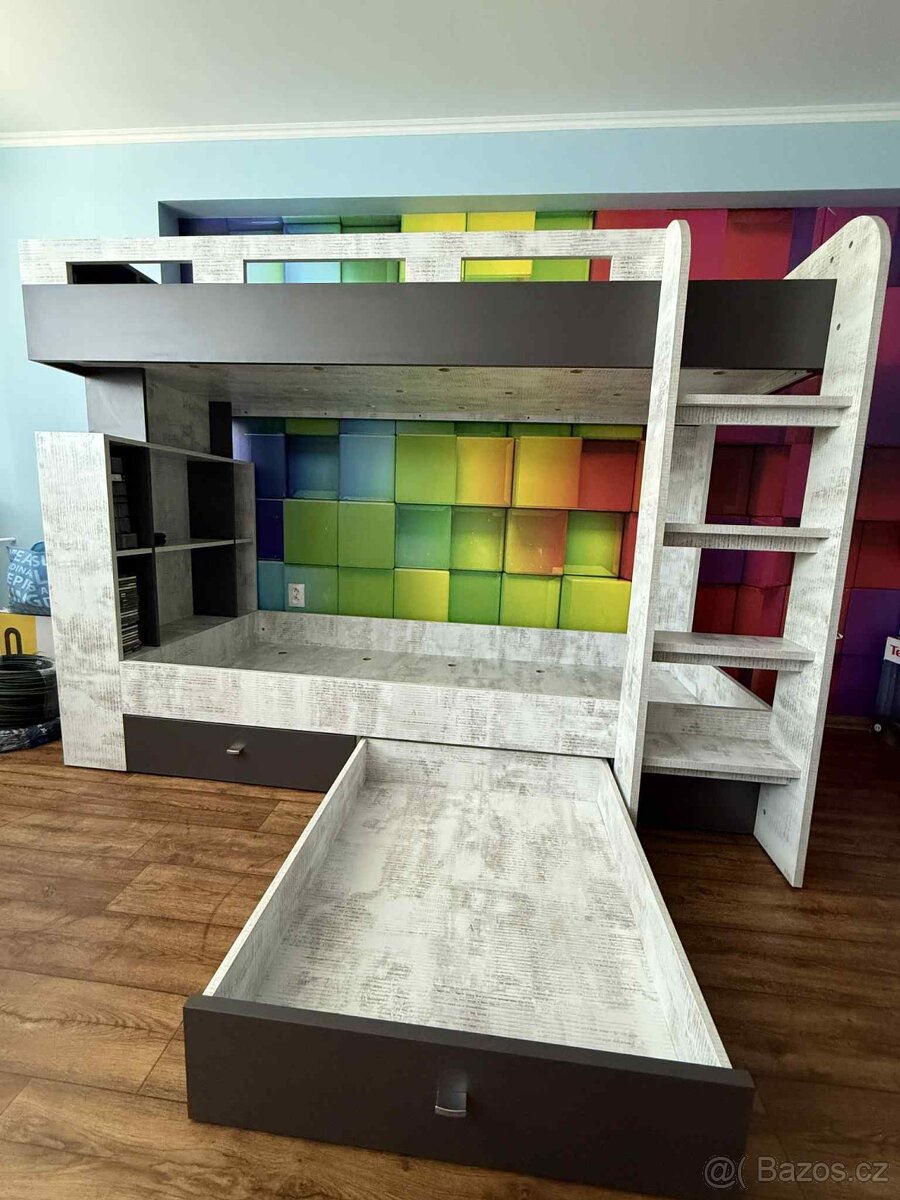 Patrová postel se zásuvkami Tablo - 2