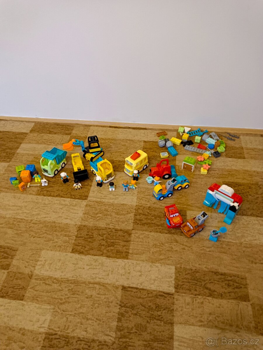 Lego Duplo mix kluk bagr,farmář,autobus,popelář,blesk v misc - 2