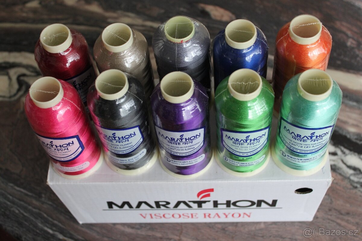 NOVÉ vyšívací nitě MARATHON 5000m - 2