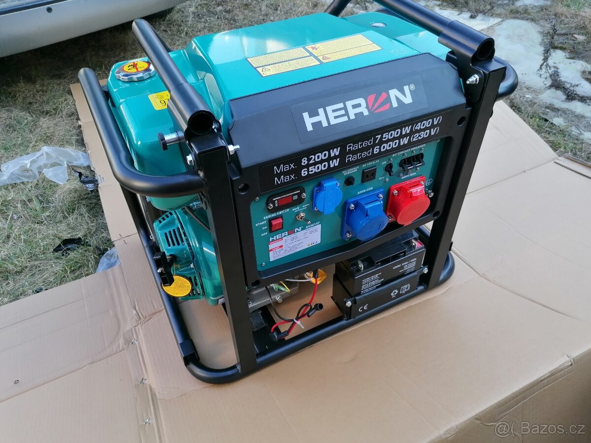 Pronájem elektrocentrály HERON Max. výkon 8200W - 2