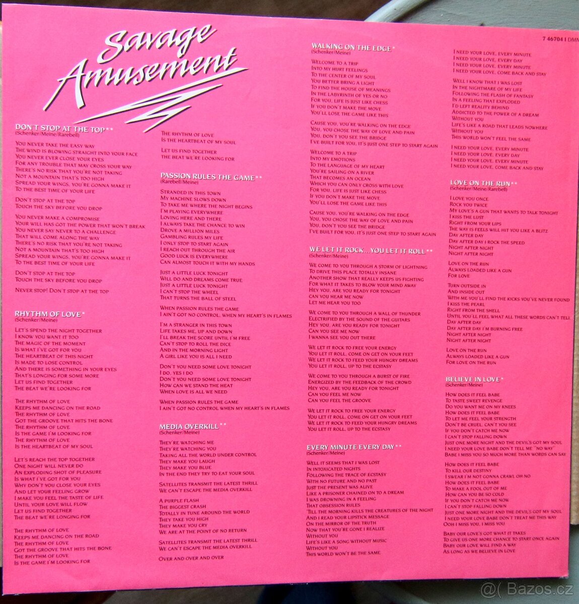 LP deska - Scorpions - Savage Amusement - 2