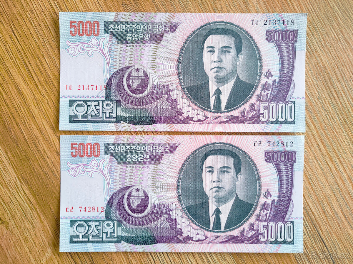 Severní Korea - 5000 Won - s Kimem - 2