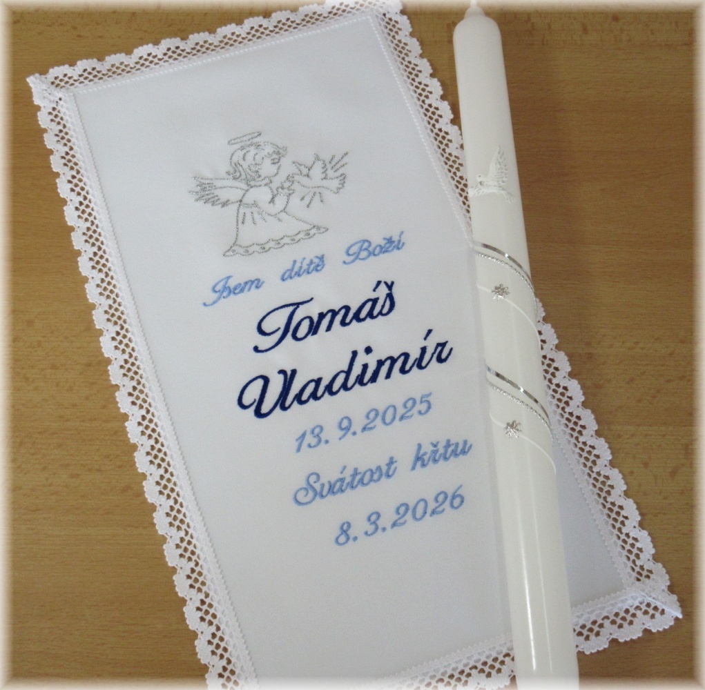 Křestní roušky a svíce - 2