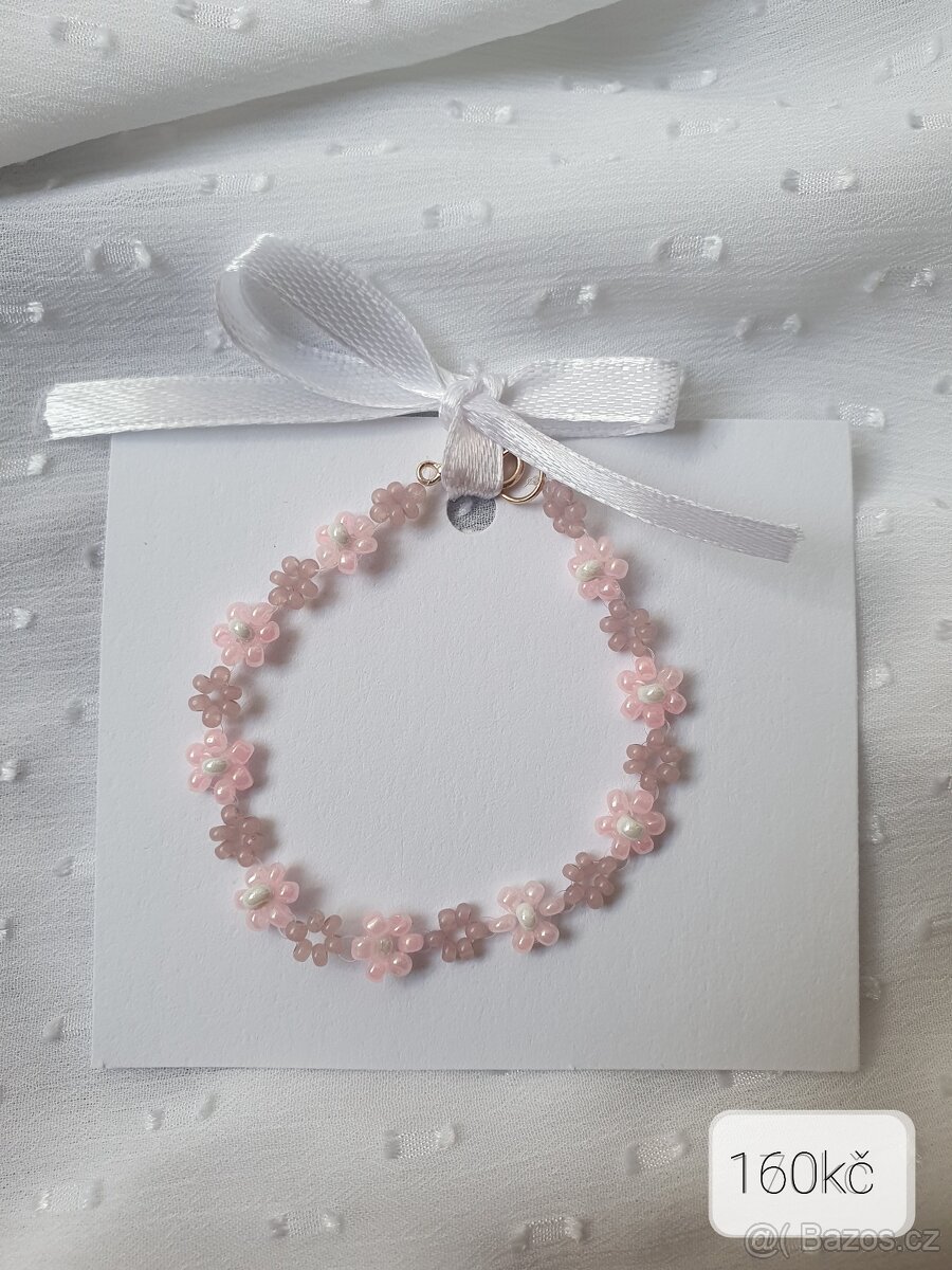 Krásné korálkové šperky, prstýnky, náramky-ruční výroba - 2