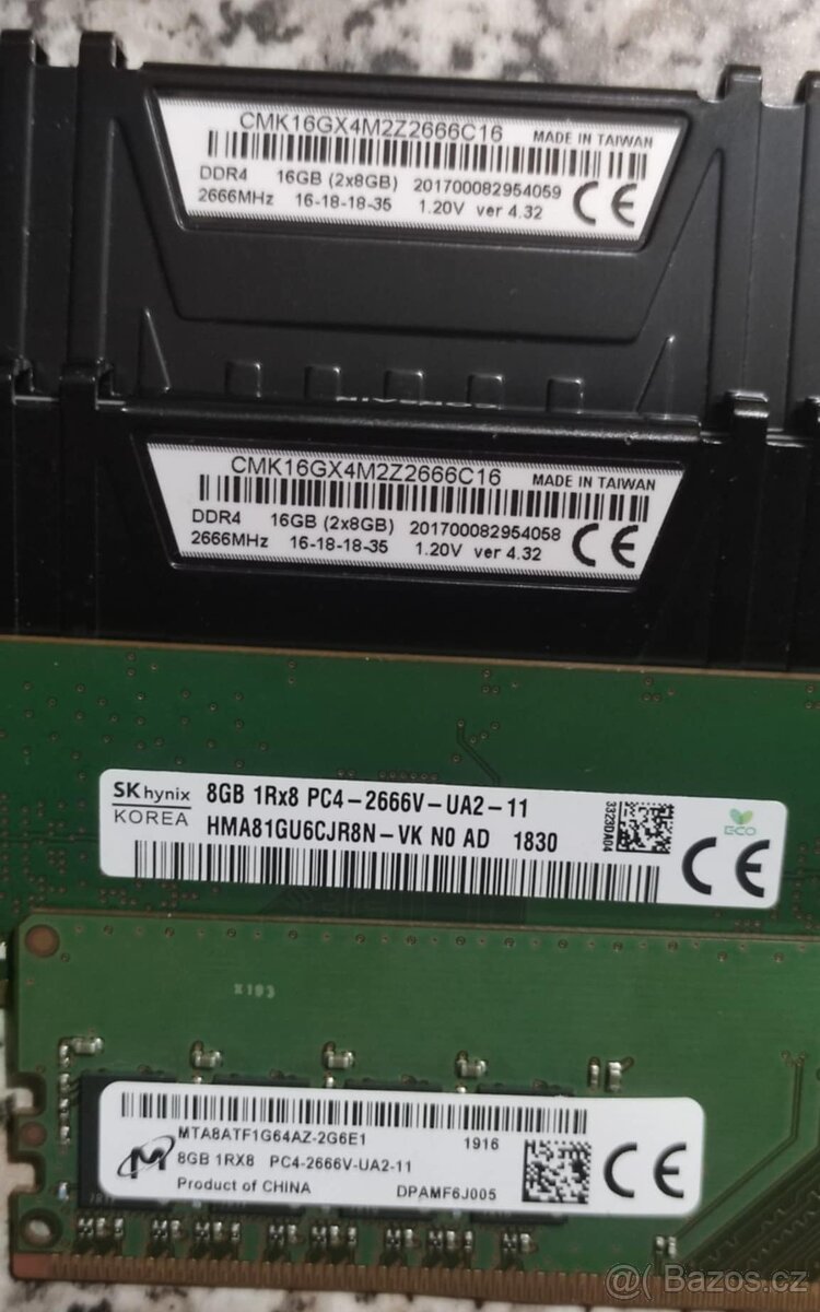 16GB nebo 32GB DDR4 2666 - 2