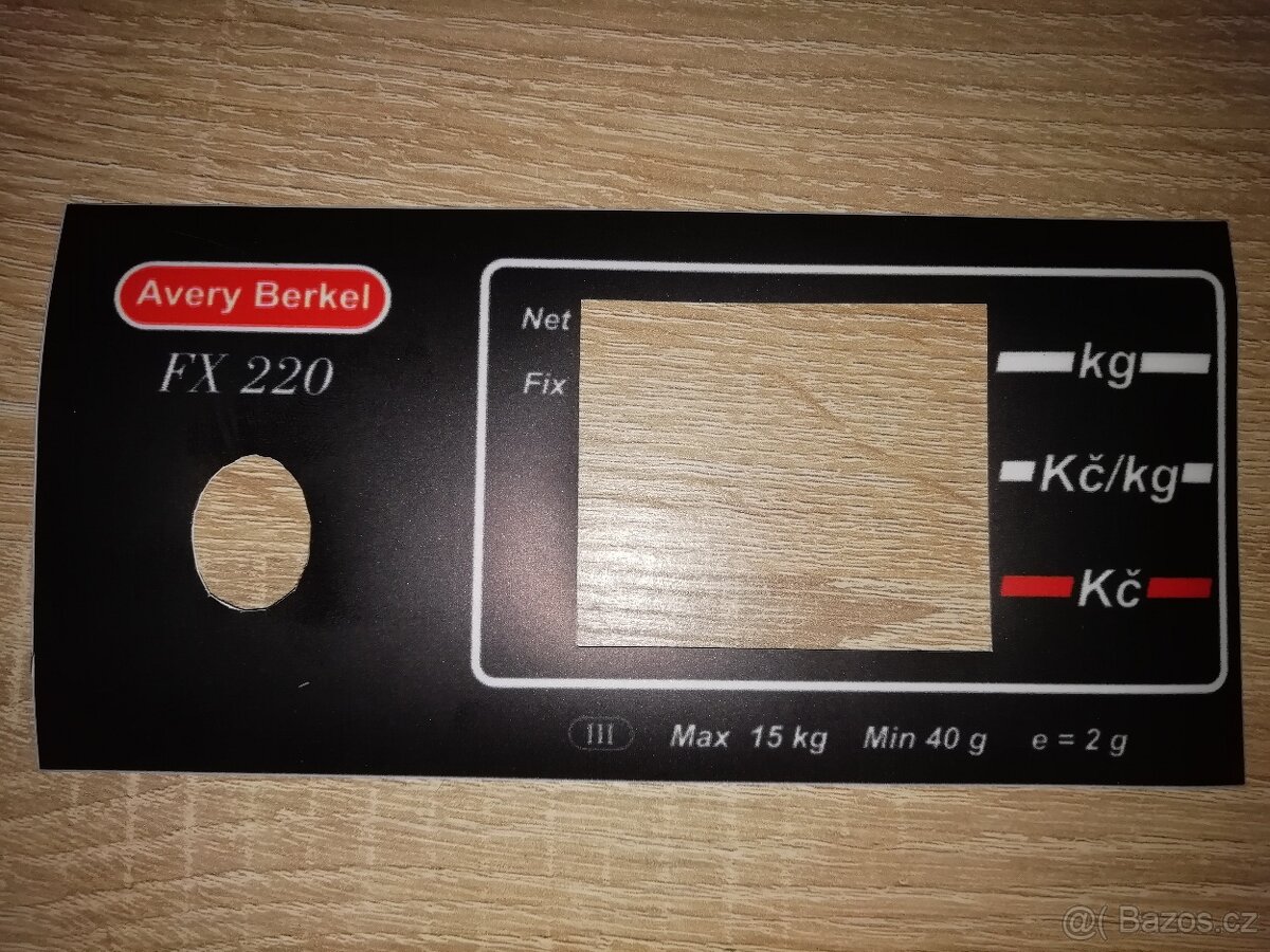 Maska klávesnice a předního displeje Avery Berkel FX220 - 2