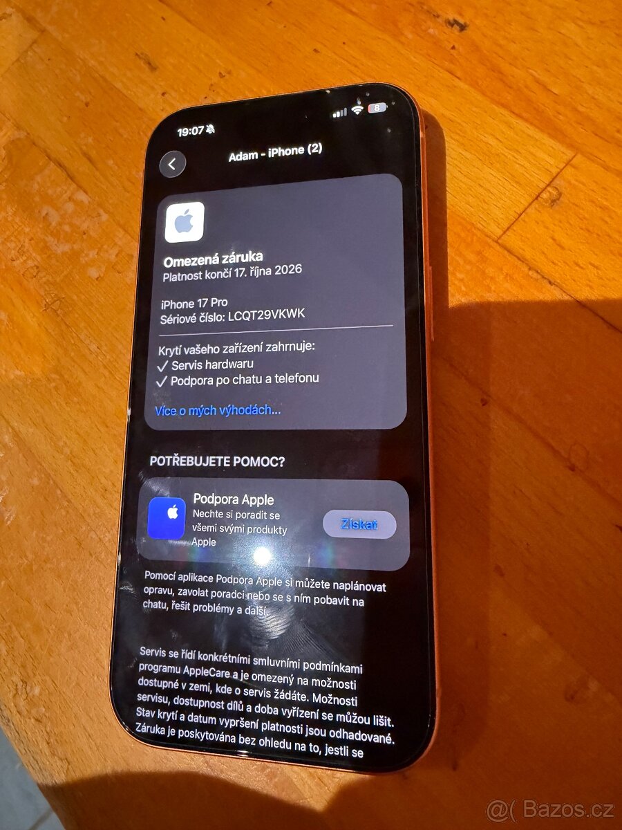 Apple iPhone 17 pro Cosmic Orange 256gb zánovní  - 2