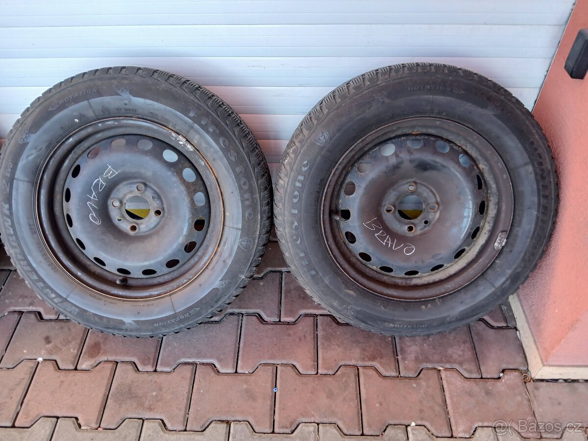 FIAT BRAVO 2-SADA DISKŮ R15" SE ZIMNÍMI PNEU FIRESTONE - 2