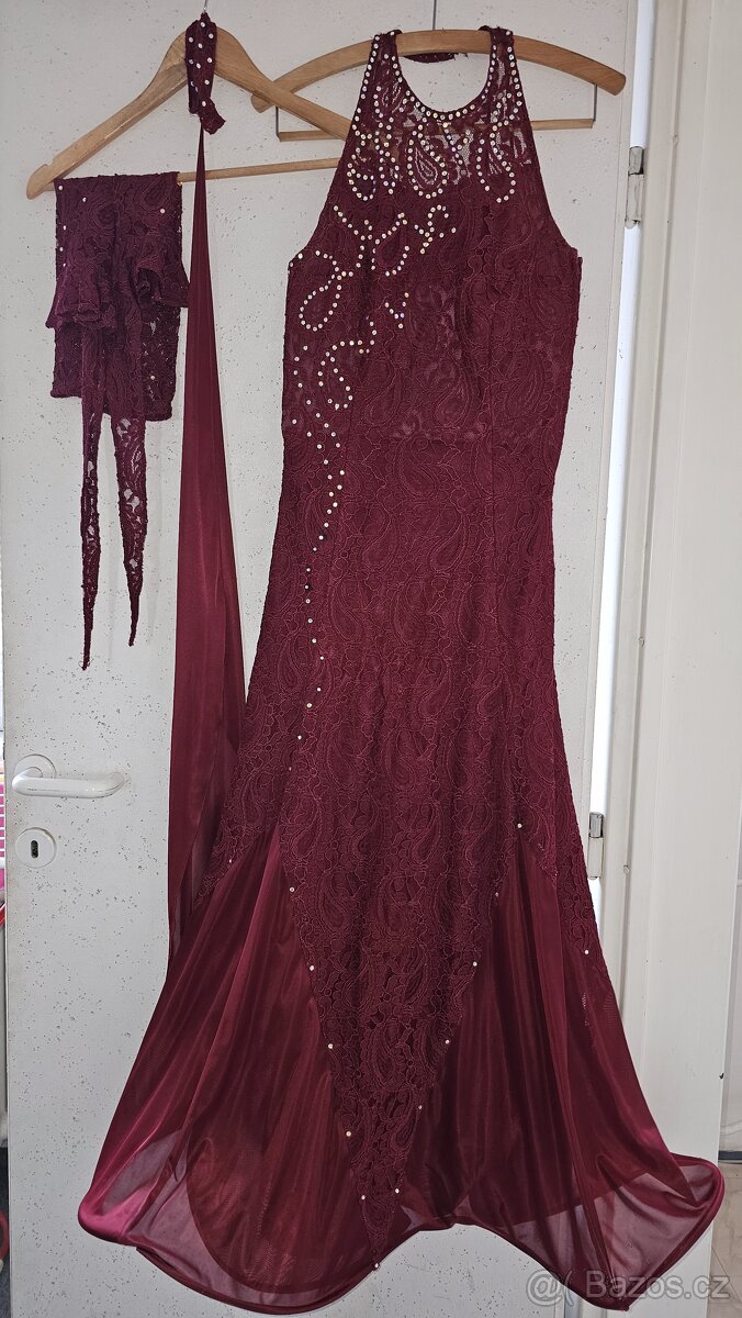 Plesové šaty s rukavičkami zn. Královna parketu - 2