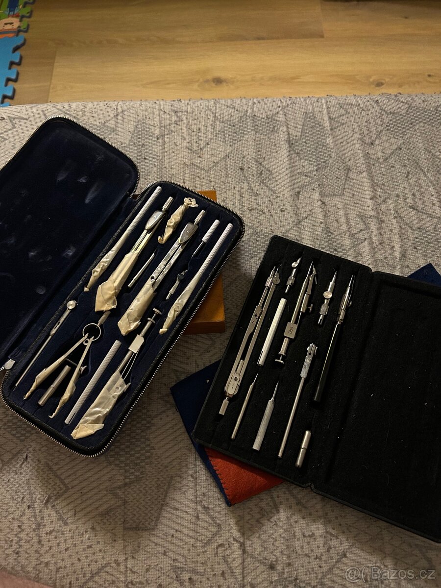 Kreslicí sada – stará rýsovací souprava - 2