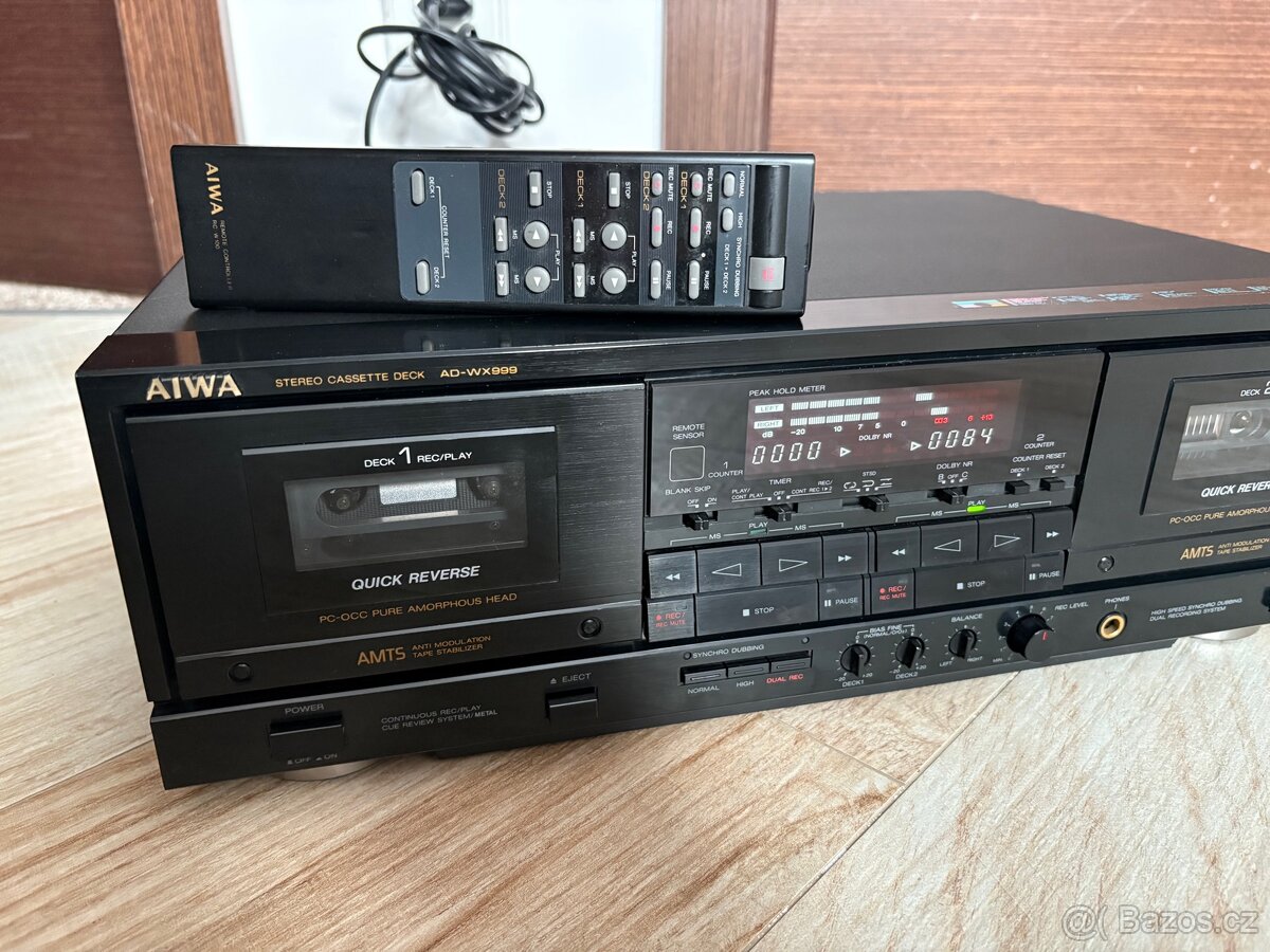 Aiwa AD-WX999 stereo double cassette deck vč DO - 2