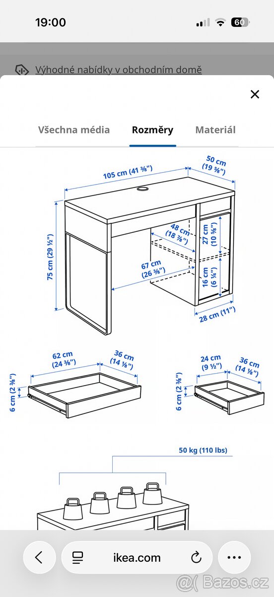 Psací stůl Ikea - 2
