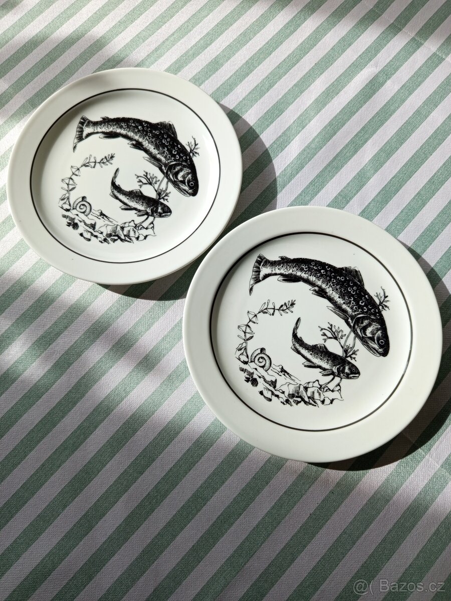 Porcelán Colditz Inglasur - talíře - 2