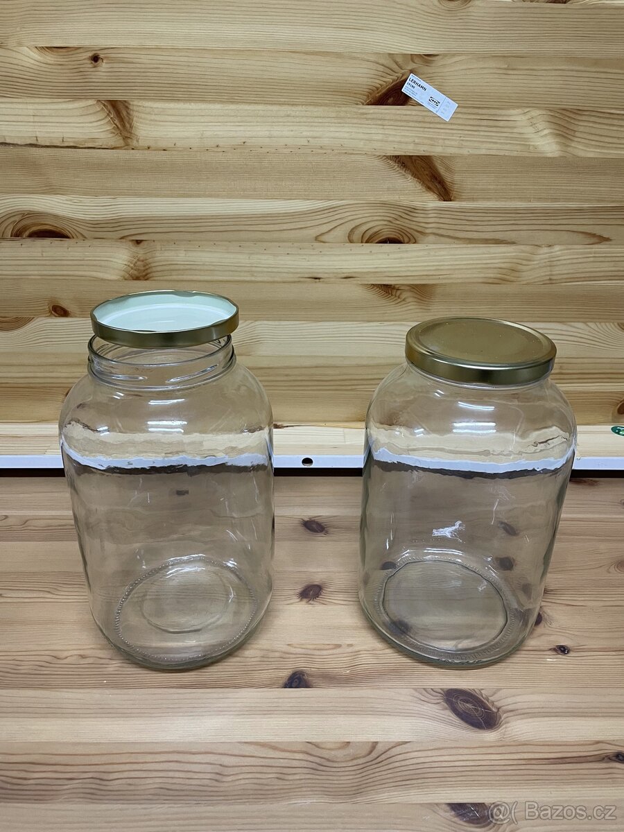 200ks Zavařovací sklenice 3,6l s víčkem - 2