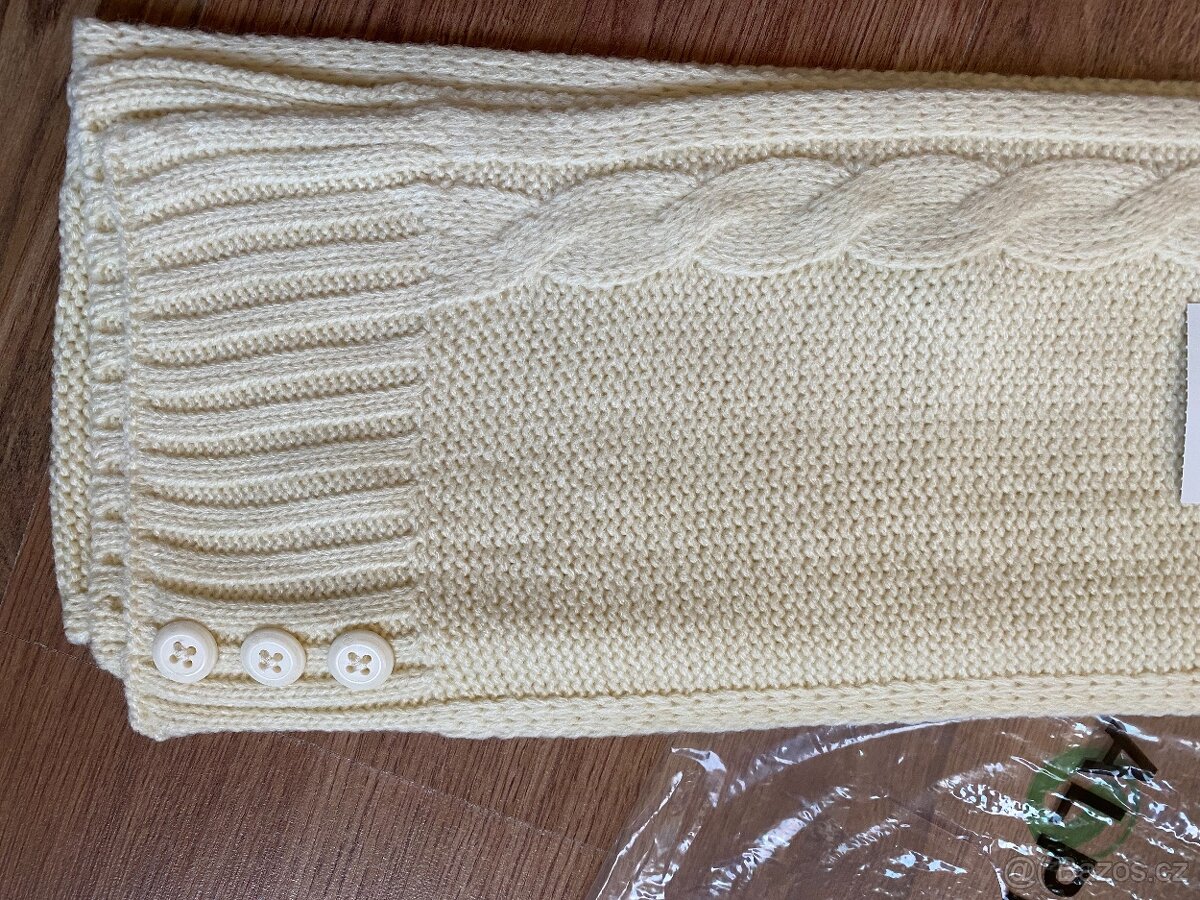 Nová dámská zimní šála Alpine Pro - krémová, akryl - 2