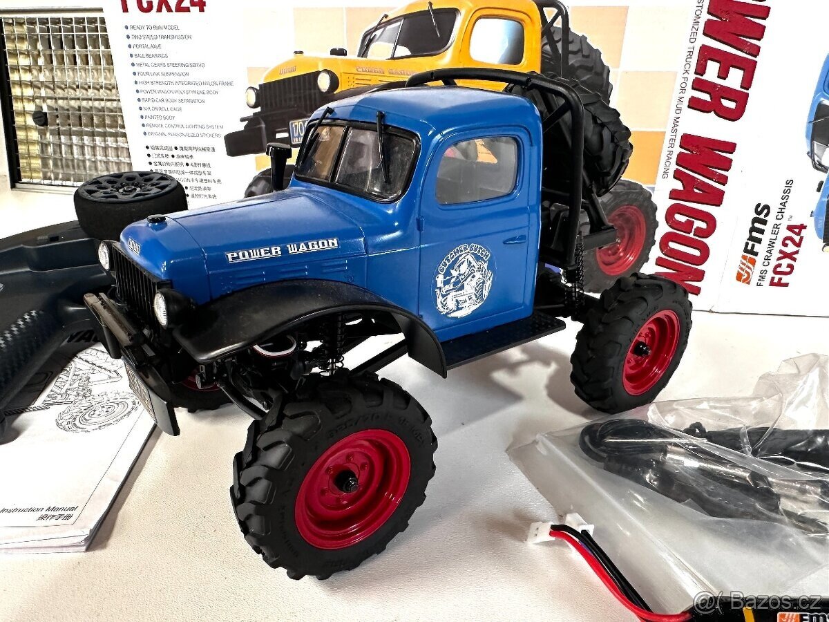 ROZBALENO - FMS FCX24 Power Wagon 1:24 (modrý) - 2