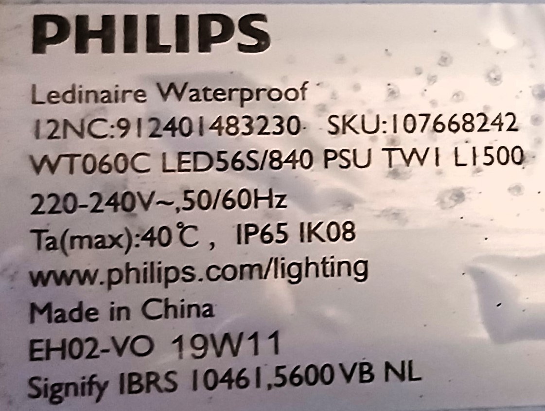 Vodotěsné LED svítidlo Philips Ledinaire Waterproof WT060C. - 2
