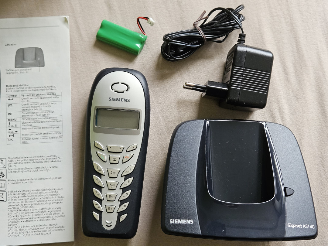 SIEMENS Gigaset AS140 DECT bezdátový telefon pro pevnou link - 2