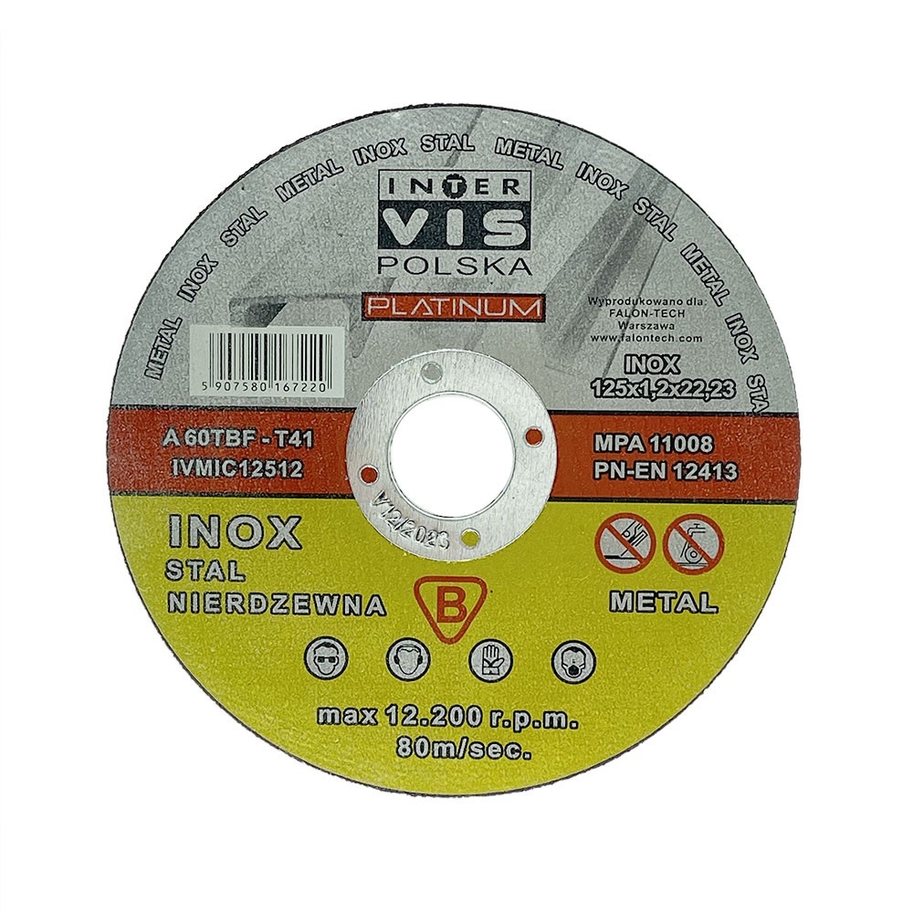 Kotouč řezný na nerez a ocel 125x1.2mm-25ks - 2