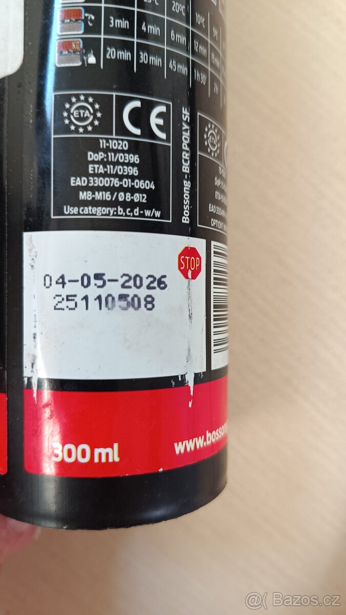 Chemická kotva Bossong BCR POLY SF - 300ml - 2