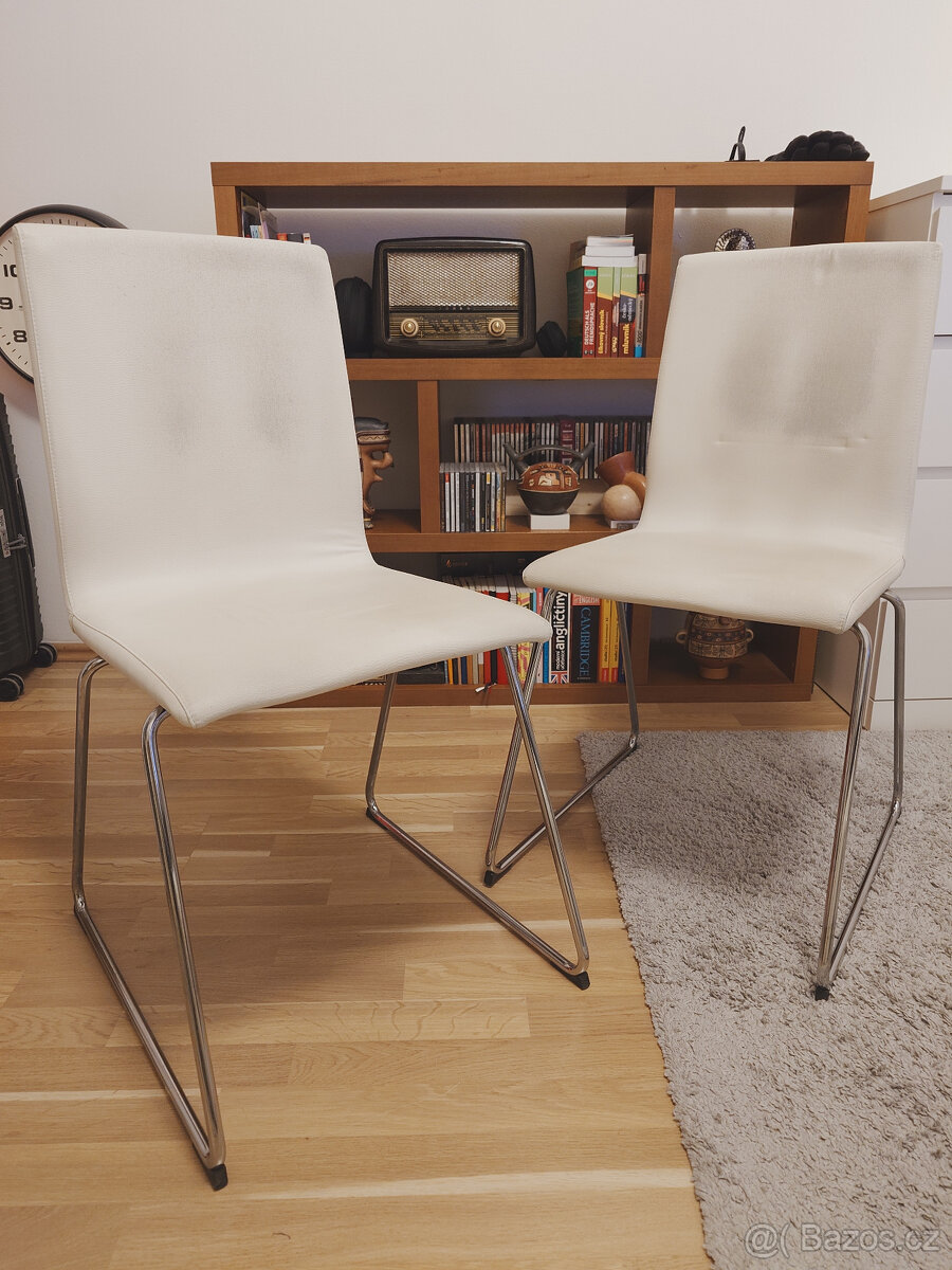 IKEA = 2ks čalouněné židle VOLFGANG / LILLÅNÄS - slonovinová - 2