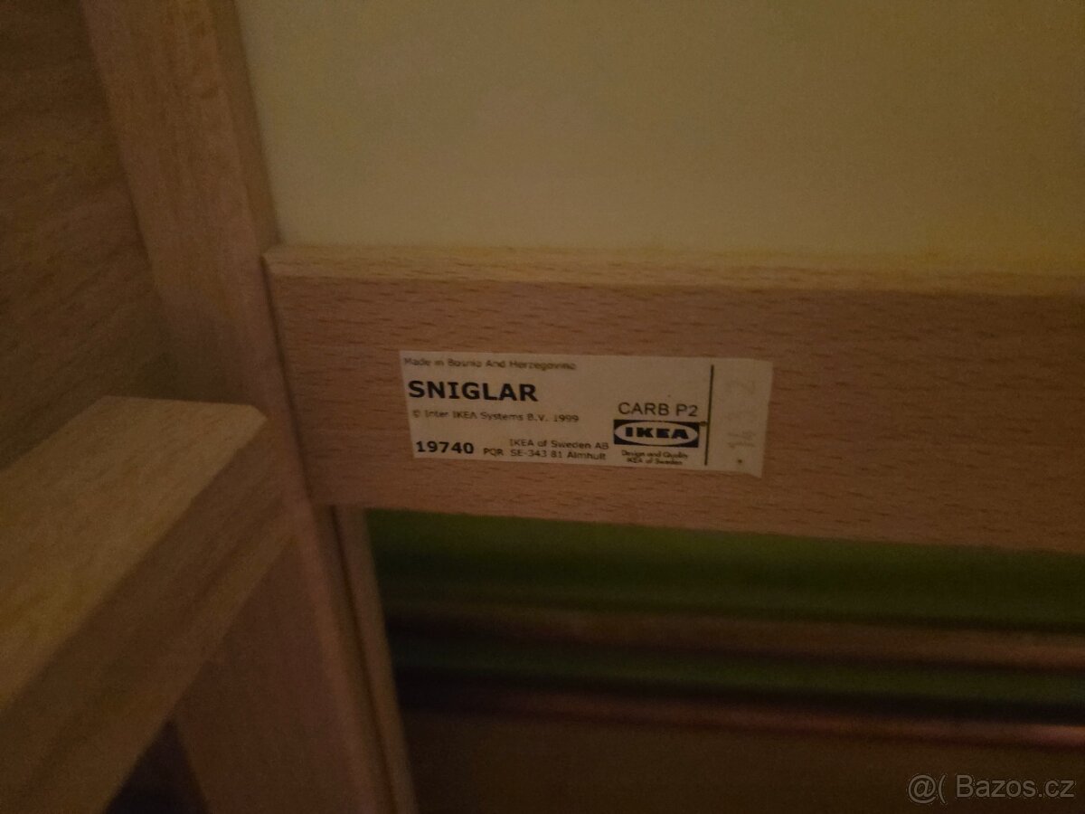 Postele IKEA SNIGLAR 70x160, buk - 2