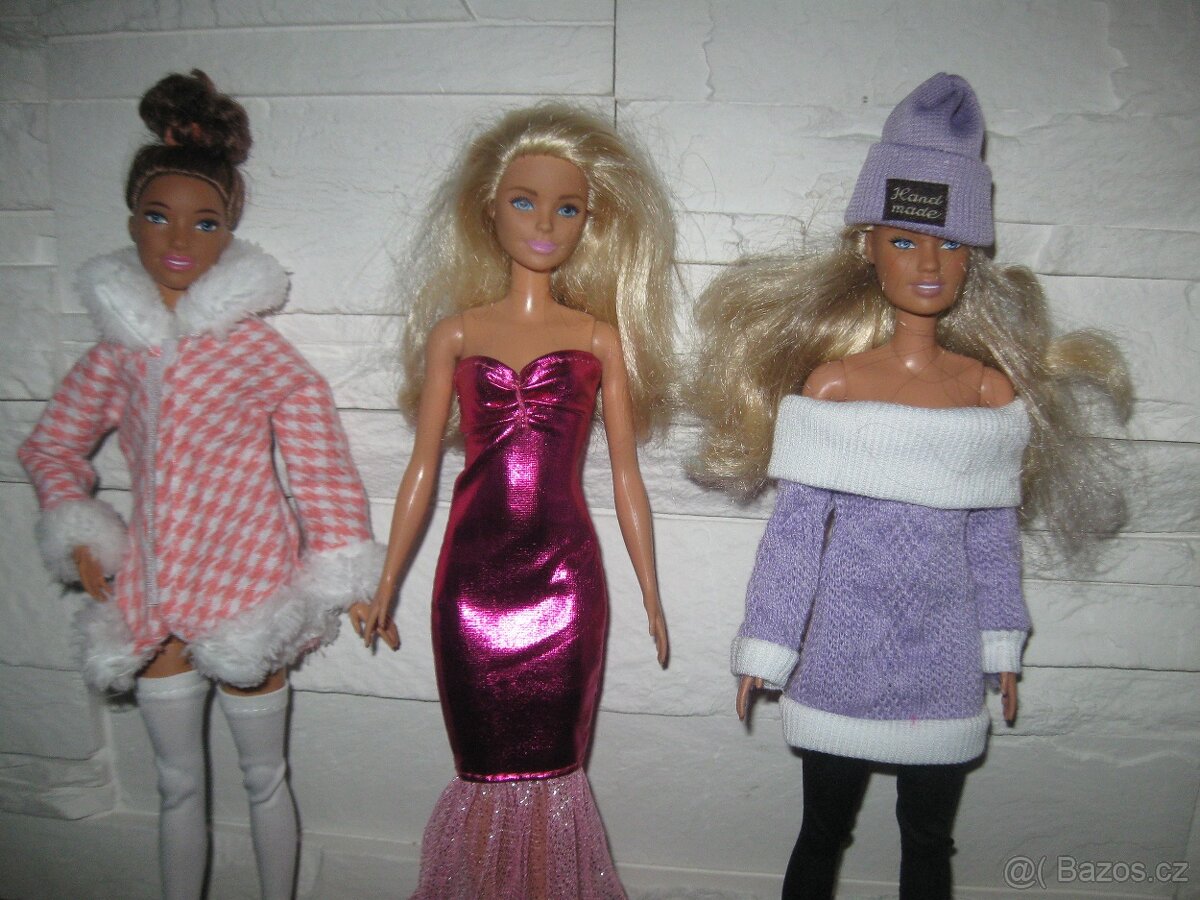 B sada 3ks oblečení na Barbie - 2