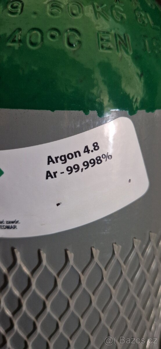 Prodám novou tlakovou láhev 8L- Argon - 2