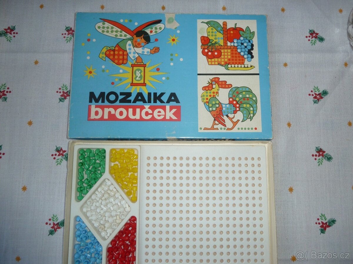 Retro mozaika Brouček Kovozávody Semily 1981 - 2
