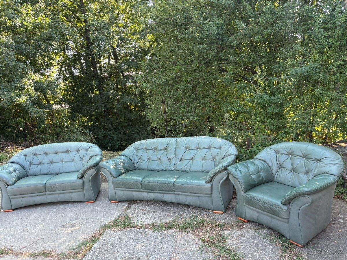 Kožená elegantní sedací souprava 3+2+1 - 2