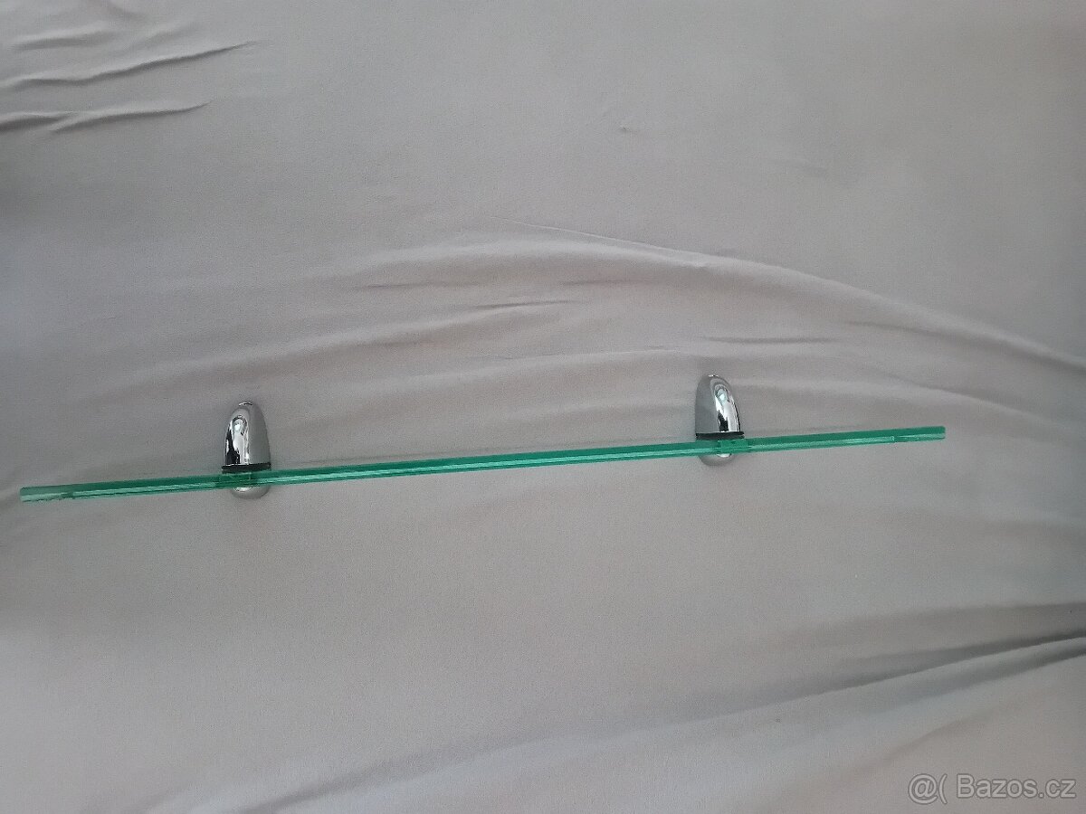 2x malá a 2x velká skleněná polička - 2