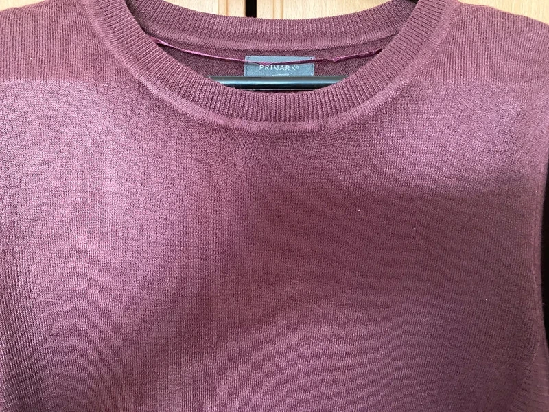 Teplé šaty vínové vel. L příjemné. Míry: - 2