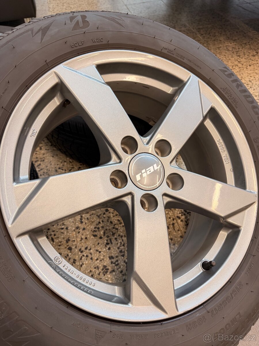 ALU kola Rial 5x112 R17 zimní pneu 215/65 R17 - 2