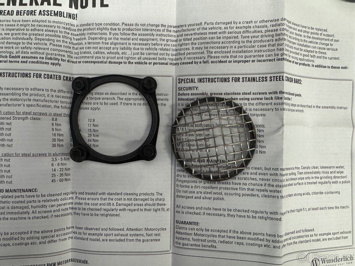 Mřížka sáni Wunderlich BMW R NineT - 2