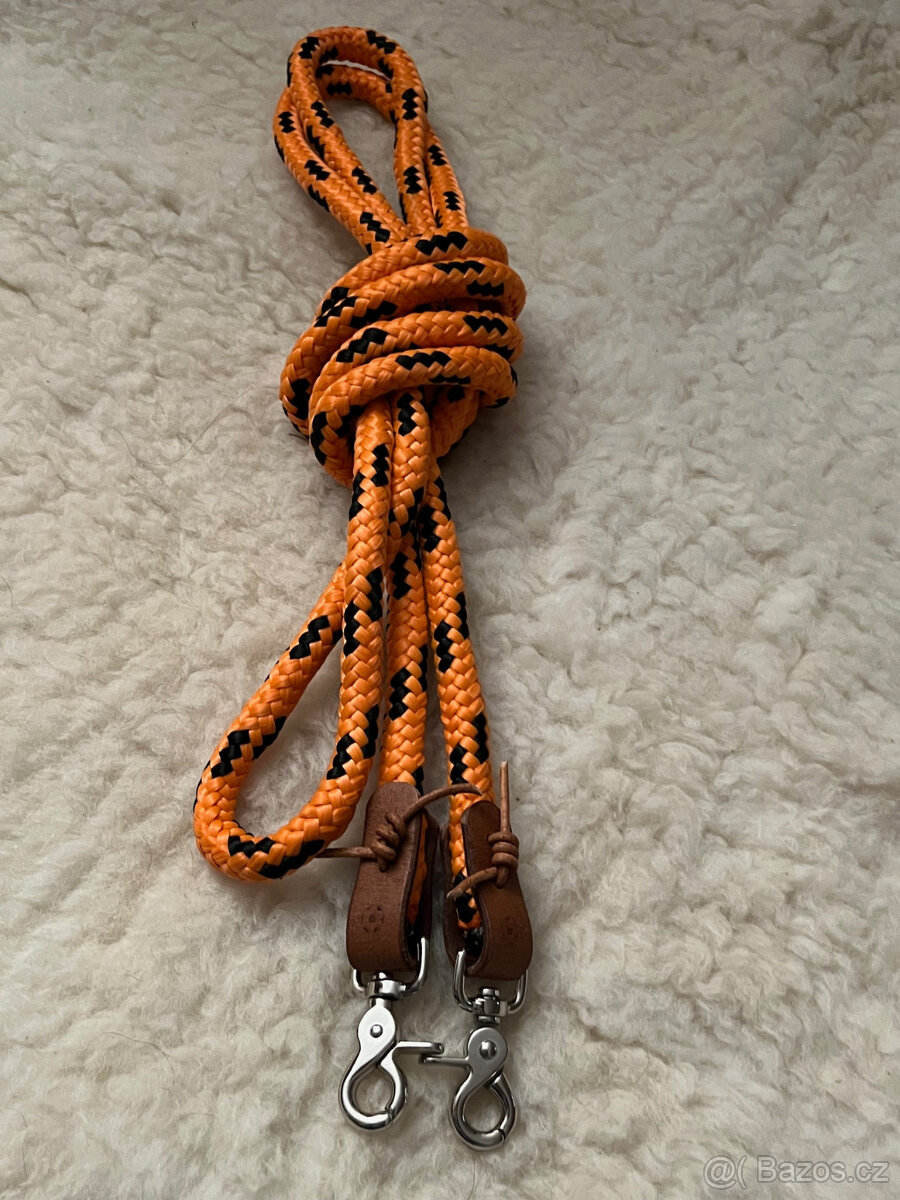 Provazové otěže Orange Black - 2