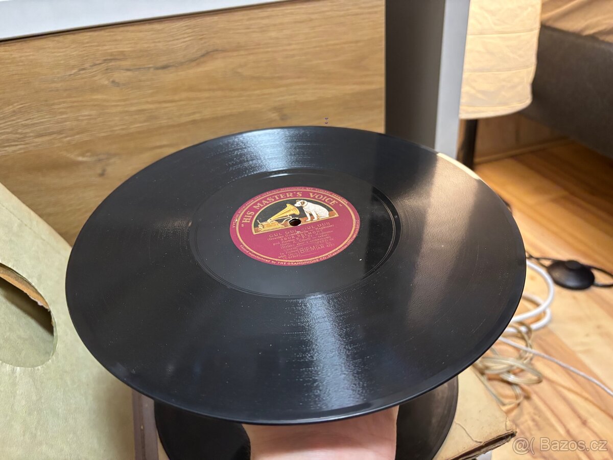 Sada 4× starožitná šelaková gramodeska - 2