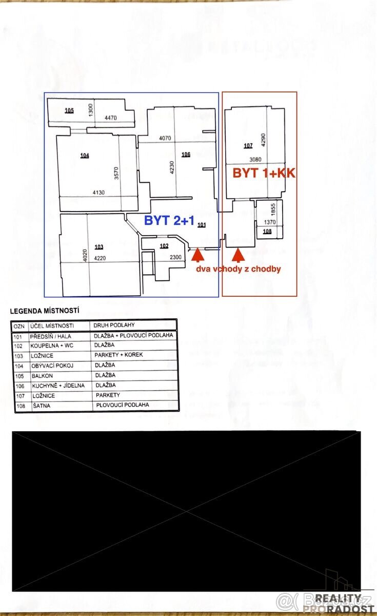 Prodej bytu 3+1, Pardubice - 2