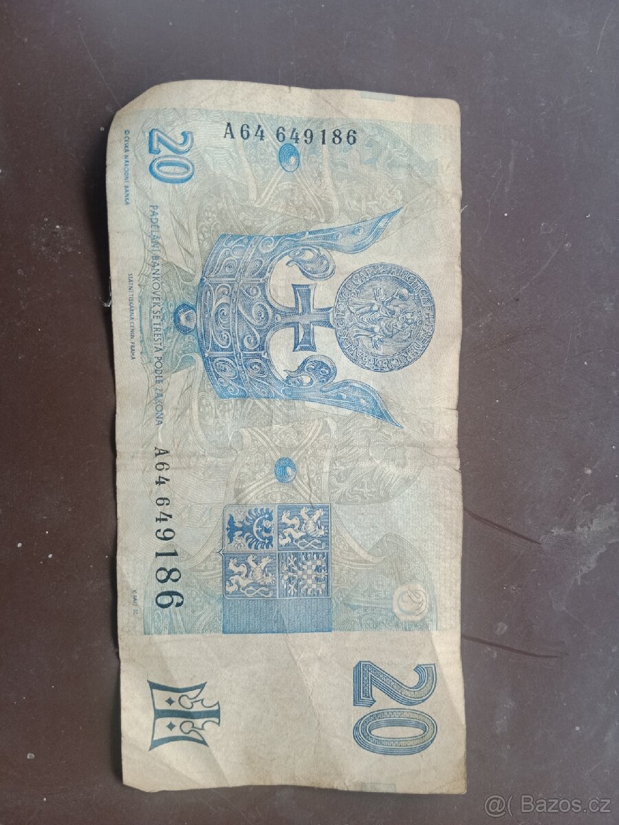 Papírová dvacetikoruna - 2