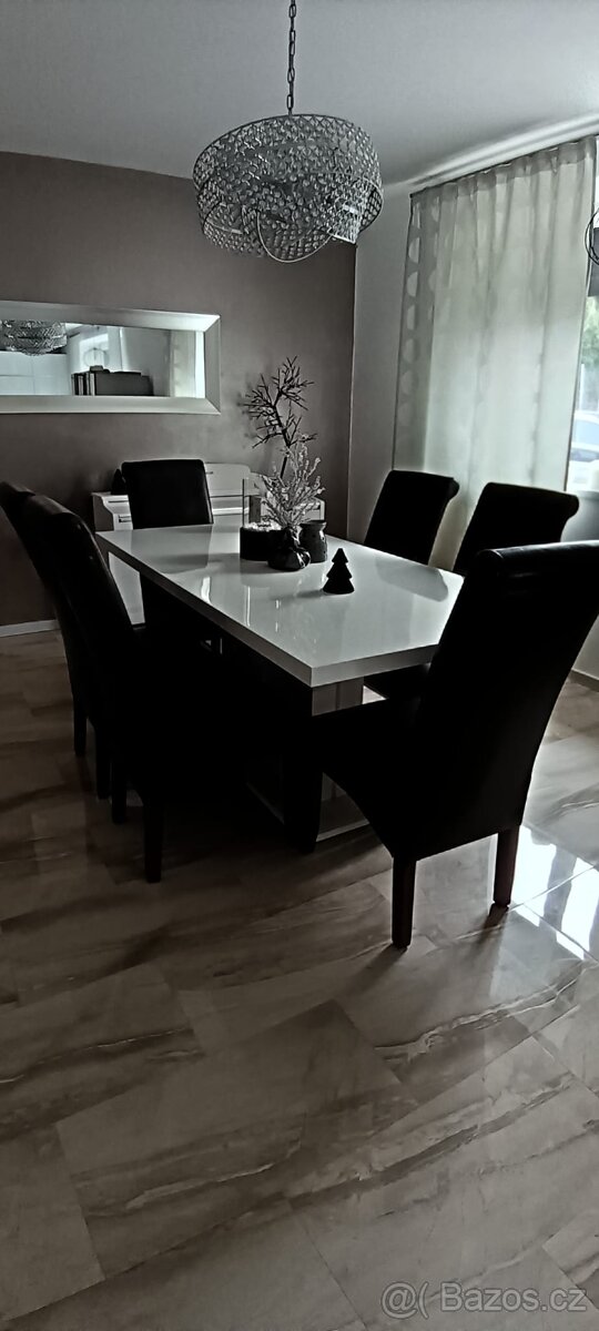 Sada 6x jídelní židle, koženka - 2