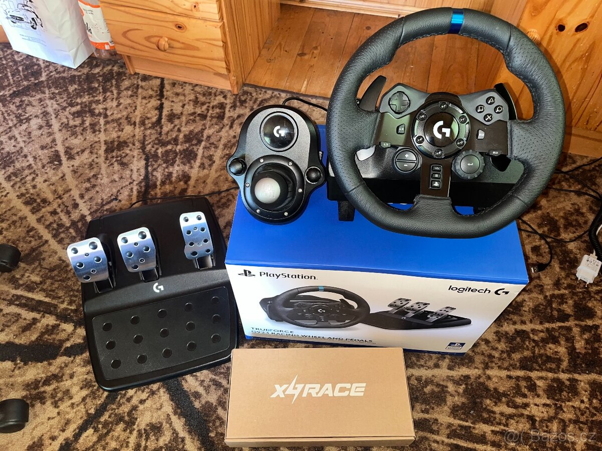 Logitech g923 + logitech driving shifter + ruční brzda - 2