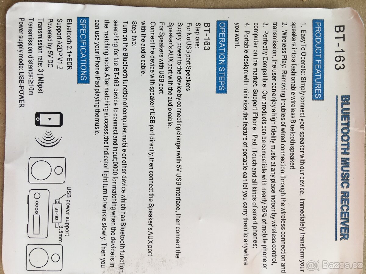 BLUETOOTH PŘIJÍMAČ - 2