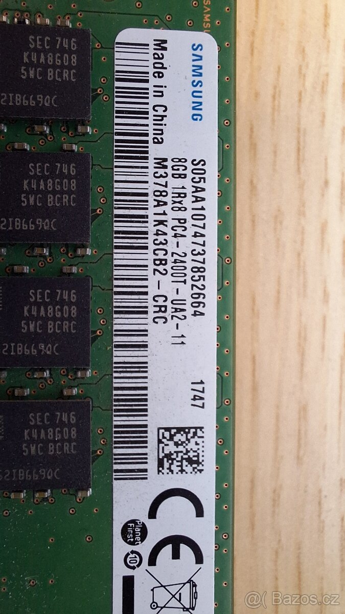 8GB moduly DDR 4 PC4-2400T - 2