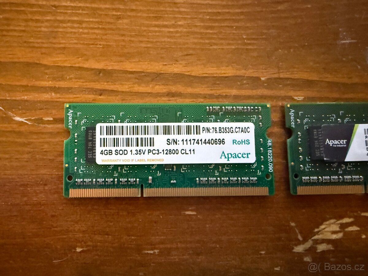 Operační paměť Apacer SO-DIMM 4GB DDR3 1600MHz CL11 - 2