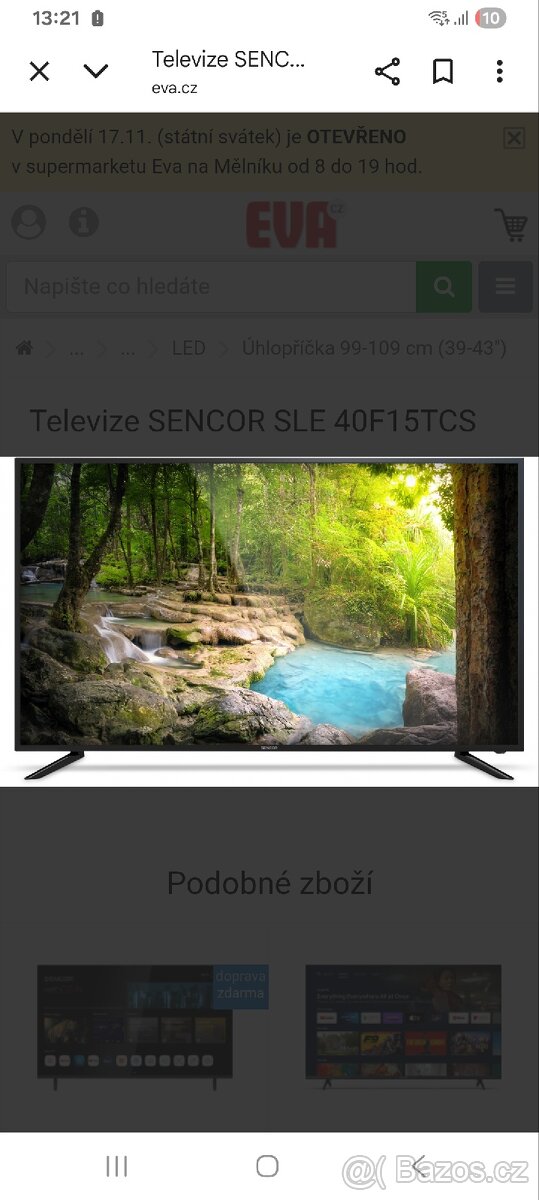 Televize Sencor 100cm (40"),včetně držáku - 2