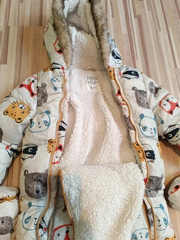 Zimní kombinéza s medvídky 92 - 2