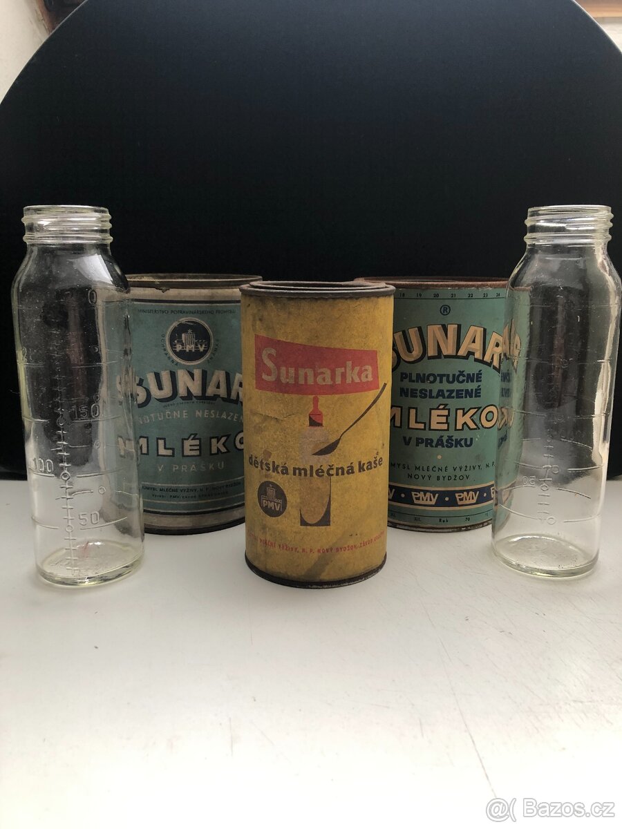Plechovky Sunarka, Sunar, kojenecké lahve, kočárky - 2