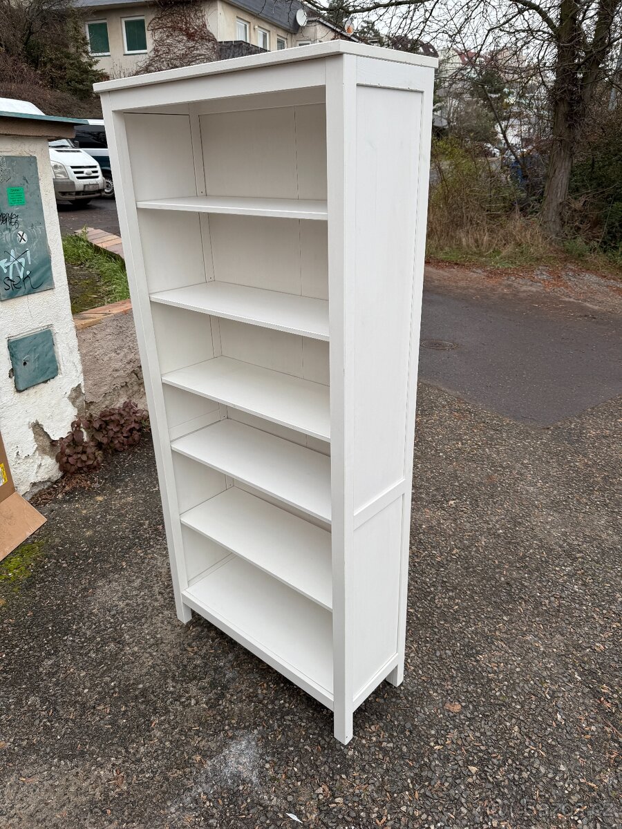 Knihovna IKEA Hemnes - bíl. mořidlo - 2